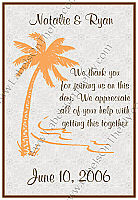 Tropic getaway Text Rectangle Wedding Labels