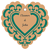 Monarch Anniversary Heart Hang Tags