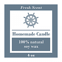 Anchor Small Square Candle Labels