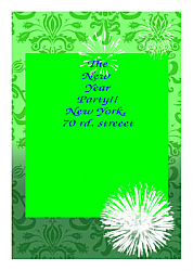 New Year Party Small Rectangle Text Labels 1.875x2.75