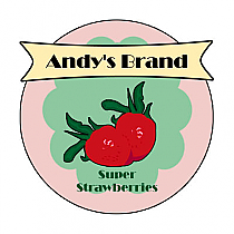 Your Brand Strawberry Big Circle Food & Craft Label