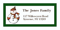 Snowman Christmas Address Labels 2" x .875"