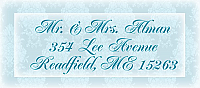 Monogram address Wedding Labels