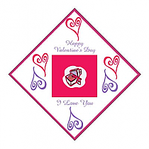 Hearts Clipart Valentine Diamont Labels 2x2 