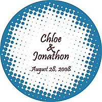 Circle Navy Wedding Coaster