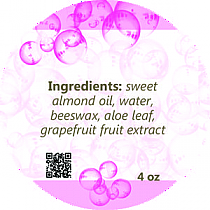 Bubbles Big Circle Bath Body Labels