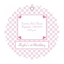 Little Love Baby Scalloped Circle Favor Tag