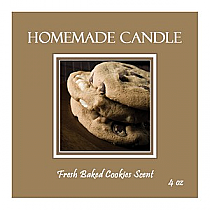 Fresh Baked Square Candle Labels