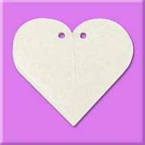 Embossed Heart Favor Boxes Cream - Pearl