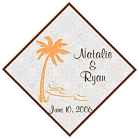 Tropic getaway Diamond Wedding Labels