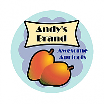 Your Brand Apricot Circle Food & Craft Label