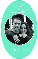 Memorable Vertical Oval Wedding Labels