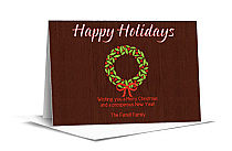 Christmas Red and Green Decorated Wreath Cards  7.875" x 5.50" w-envelope