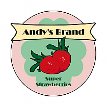 Your Brand Strawberry Circle Food & Craft Label