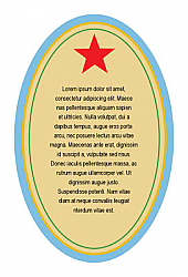 Star Oval2 Beer Labels