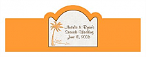 Tropical getaway Wedding Billboard Cigar Band Labels