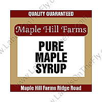 Maple Syrup Small Square Food-Craft Labels