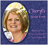 Old World Bridal Shower Square Label