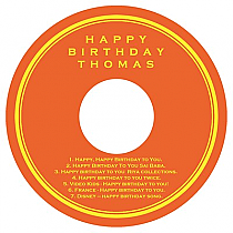 CD Simple Border Birthday Labels