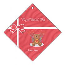 Present Valentine Diamont Favor Tag 2x2 