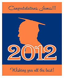 School Spirit Vertical Big Rectangle Graduation Labels