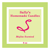 Mojito Big Square Candle Labels