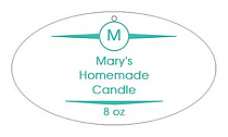 Basic Candle Hang Tag Small Oval