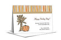 Stripes Thanksgiving Note Card 5x3.5