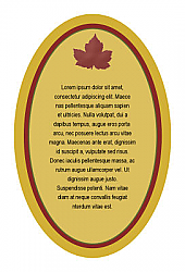 Leaf Oval2 Beer Labels