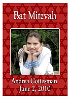 Mazel Tov Rectangle Bat Mitzvah Label