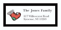 Custom Stocking Christmas Address Labels 2" x .875"