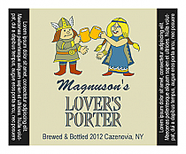 Lovers Square Text Beer Labels