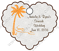 Tropicgetaway Heart Wedding Favor Tag