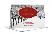 Snowy Christmas Pathway Cards  7.875" x 5.50"  w-envelope