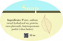 Restful Small Oval Bath Body Labels