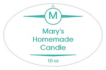 Basic Candle Hang Tag Oval