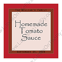 Vogue Crimsonred Large Square Food & Craft Label