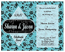 Floral Large Invite Wedding Puzzle