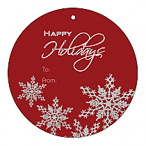 Circle Snowflakes To From Christmas Hang Tag