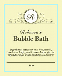 Tranquil Vertical Big Rectangle Bath Body Labels