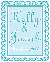 Monarch Vertical Big Rectangle Wedding Labels