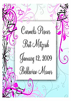 Embellish Rectangle Bat Mitzvah Label