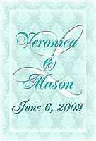 Monogram Rectangle Wedding Labels