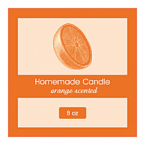 Orange Zest Square Candle Labels