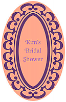 Monarch Vertical Oval Bridal Shower Labels