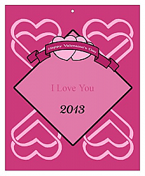 Heart Banner Valentine Big Rectangle Favor Tag 3.25x4