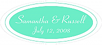 Classical Big Oval Wedding Labels