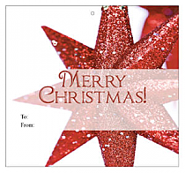 Big Square Christmas Star To From Christmas Hang Tag