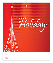 Vector Christmas Tree Vertical Big Rectangle To From Hang Tag