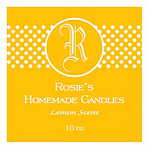 Regal Big Square Candle Labels